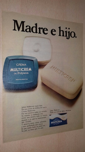 P229 Clipping Antigua Publicidad Jabon Multicrem Año 1975