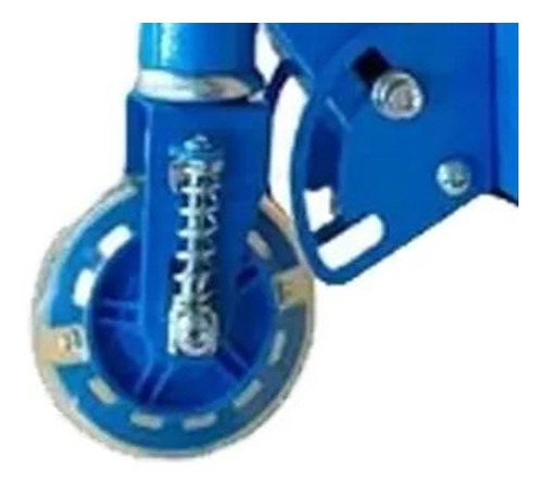Imagen 3 de 7 de Monopatín California Metal Plegable Con 4 Ruedas+luces-azul