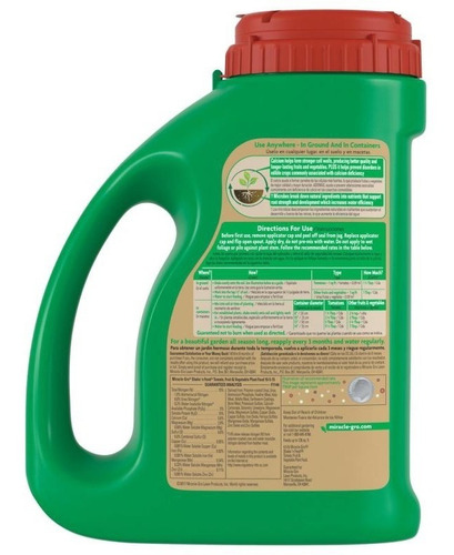Miracle-gro Fertilizante Vegetales/frutas Shake`n Feed 2kg