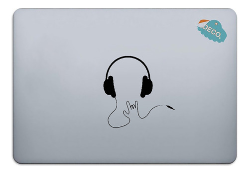 Calcomanía Sticker Vinil Para Laptop   Audifonos Dj