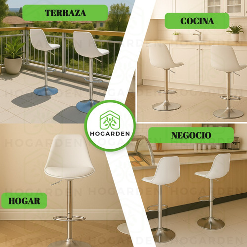Banco Alto Eames 5 Kit Para Barra De Bar Y Cocina Moderno