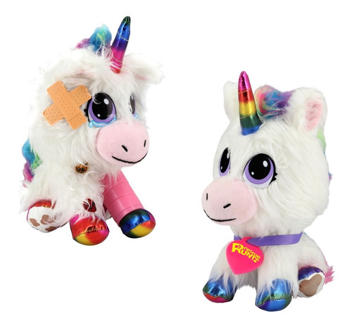 Peluche Rescue Runts Original Unicorn Unicornio Blanco