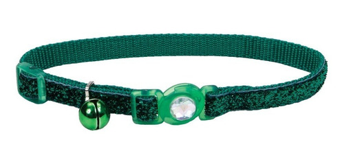Collar Ajustable Gato Coastal Safe Cat Jeweled Buckle Verde