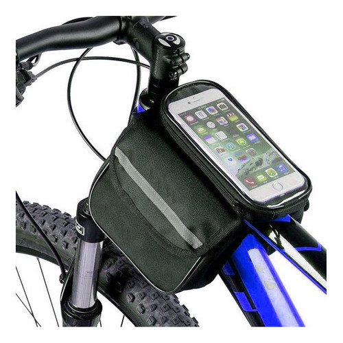 Alforja Bicicleta Doble Porta Celular Impermeable Tactil 