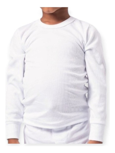 Camiseta Térmica Polera Cuello Alto Infantil Colores Lisos