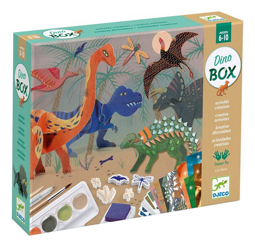 Dino Box Actividades Creativas Armar Y Pintar Dinosaurios