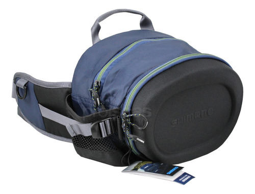 Bolsa De Pesca Pochete Shimano Waist Bag Lugb-20 Cor Azul-escuro Desenho Do Tecido Liso