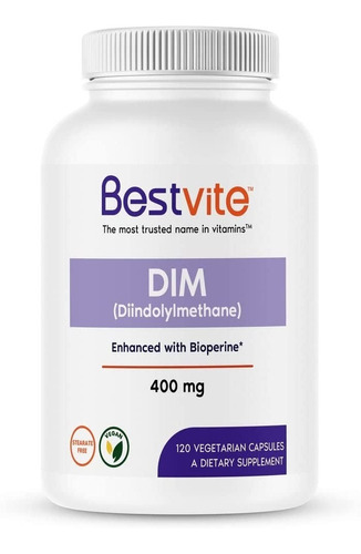 Dim (diindolylmethane) Con Bioperine | 400 Mg | 120 Capsulas