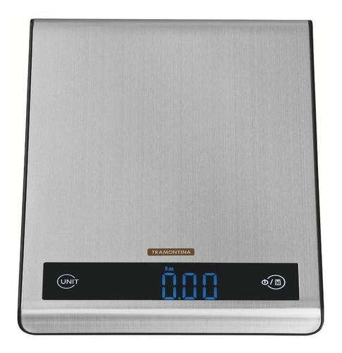 Imagem 1 de 2 de Balança de cozinha digital Tramontina 61101000 pesa até 5kg cinza