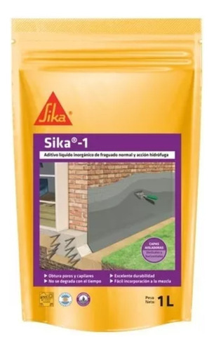 Sika 1 Hidrofugo Inorganico X 1 Lt