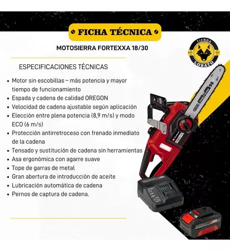 FORTEXXA 18/30  Motosierra a batería