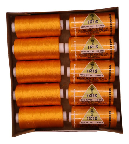 Caja Seda Amarilla Hilosiris (caja Con 10 Tubos De 25gr C/u) 929