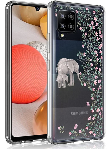 Funda Para Samsung Galaxy A42 5g - Elefante/flores Rosa
