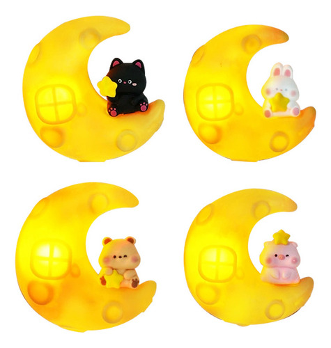 Luna Estrella Magnético Succión Pequeña Noche Luz Regalo