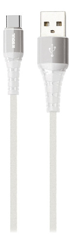 Cable Usb C 2.0a Carga Rapida Y Datos Soul Full Jean Color Blanco