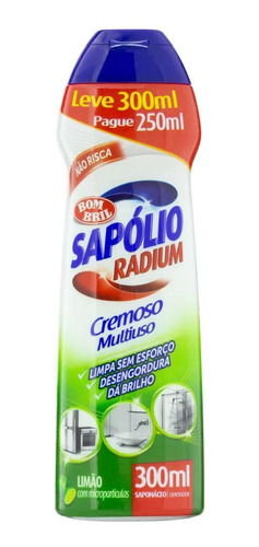 Saponáceo Sapólio Radium Cremoso Limão 300ml Bombril