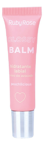 Crema hidratante para labios Ruby Rose Glossy Balm Peachlicious, 8,3 ml