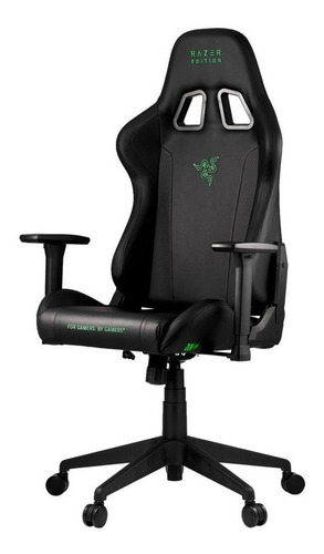 Imagen 2 de 5 de Silla de escritorio Razer Tarok Essential REZ-0001 gamer ergonómica negra con tapizado de cuero sintético