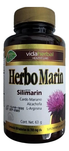 Cardo Marino Herbo Marin Alcachofa L-arginina Vidaherbal 90c