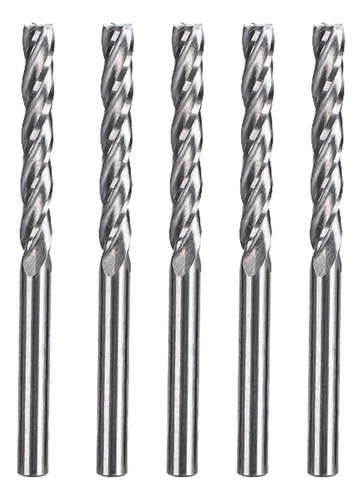 5pc Lote 3.175mm 4 Flauta Espiral Tungsteno End Mill