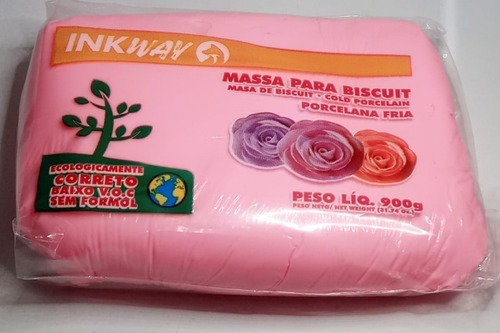 Massa Para Biscuit Inkway Cor *rosa 900g Cor Rosa