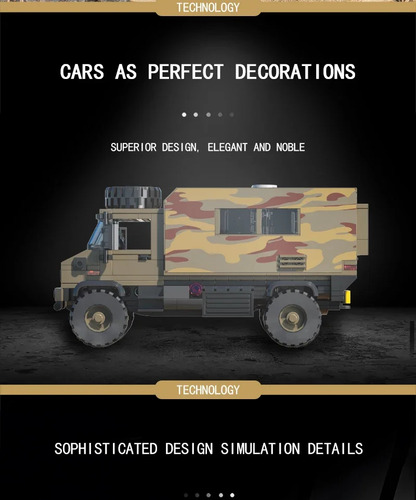 C Modelo De Vehículo Especial De Camuflaje Con Bloques De