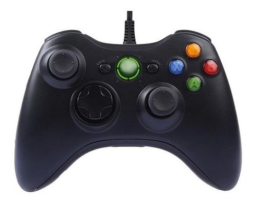 Controle Xbox 360 Com Fio Joystick Pc Compativel Com Xcloud Cor Preto