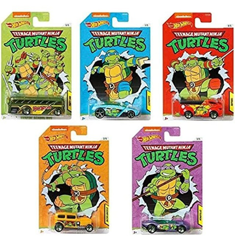 Hot Wheels Teenage Mutant Ninja Turtles Tmnt - Juego Comple