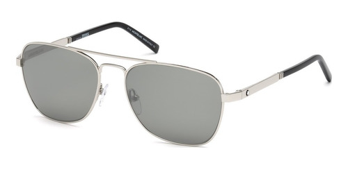 Lentes Gafas Mont Blanc Mb649s Shiny Aviator Italy 56mm Suns