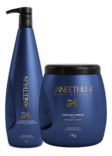 Cabelos Radiantes Kit Shampoo E Máscara Linha A Aneethun