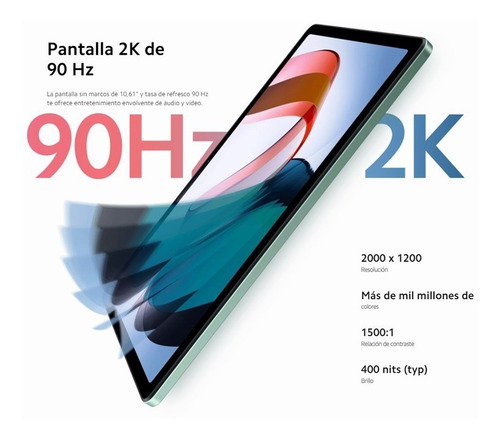 Tablet Xiaomi Redmi Pad 10.61" 128GB moonlight silver y 4GB de memoria RAM