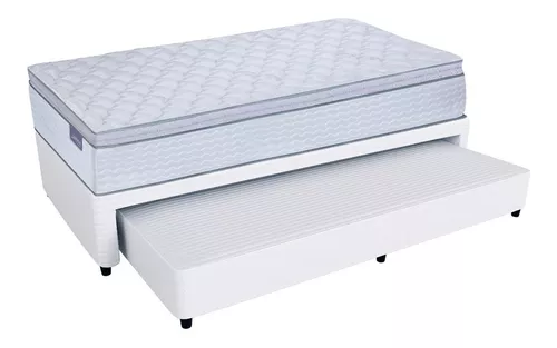 Sommier Plaza Y Media Cama Nido Doble 90x190 Colchon Inducol