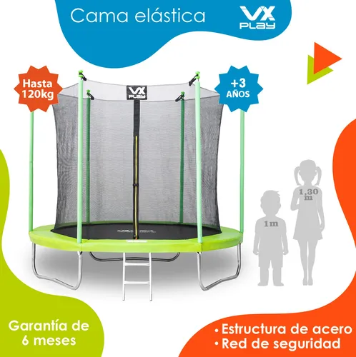 Cama Elástica Con Red De Seguridad Vx Play 2,10 Mts Ps