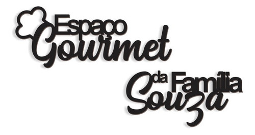 Espaço Gourmet Personalizado - Lettering Madeira Mdf Premium