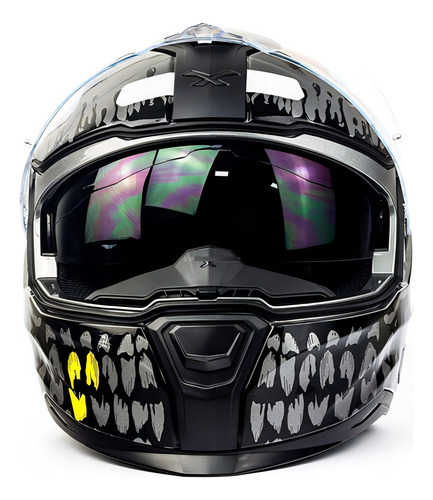Casco Nexx Sx100 Bigshot gris con visera solar y casco Pinlock, talla 60/L
