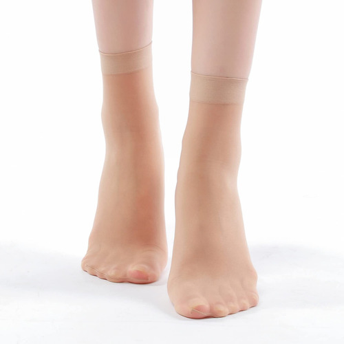 12 Pares De Calcetines Tobilleros Transparentes Para Mujer