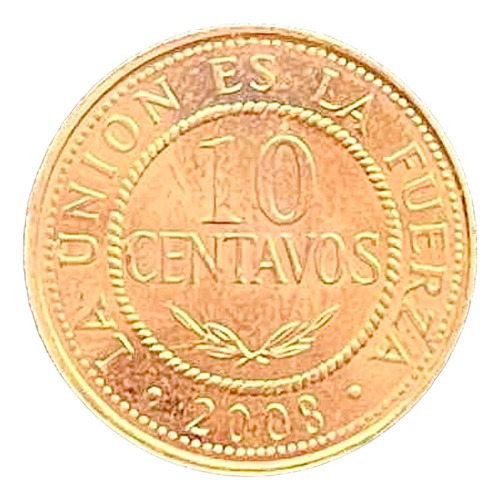 Bolivia Republica - 10 Centavos - Año 2008 - Km #213