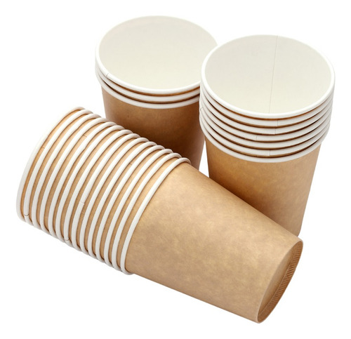 200un Copo Papel Bio Café 140ml Personalizado Cor Marrom