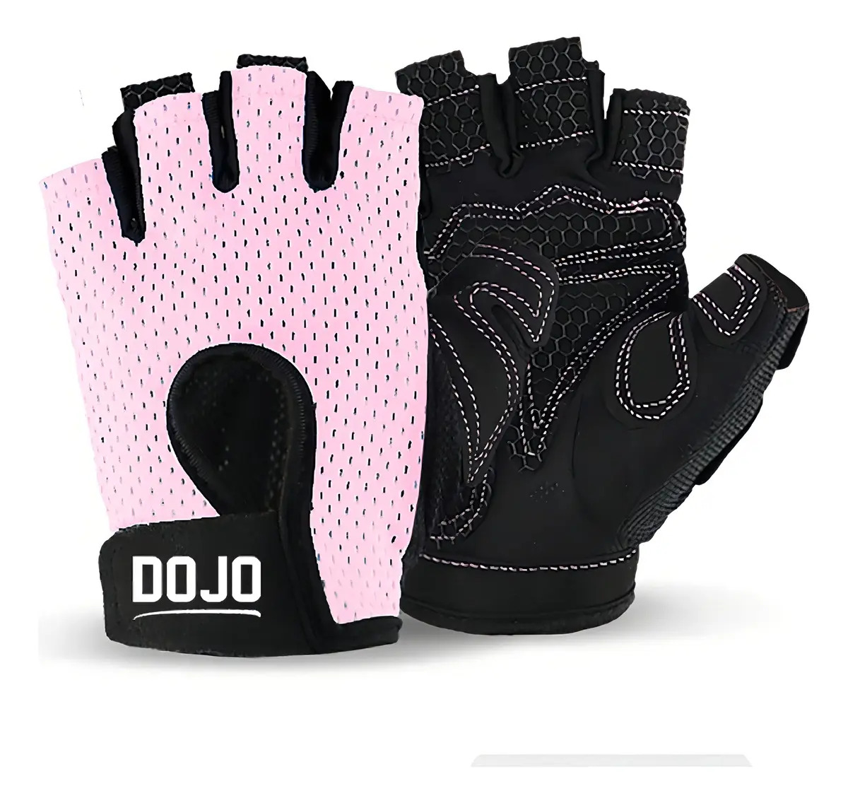 Guantes De Entrenamiento Musculación Y Fitness Rosado - Dojo Talle M