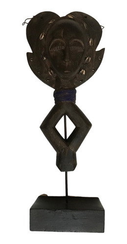 Escultura De Madeira Africana Relicário Kota - Gabão