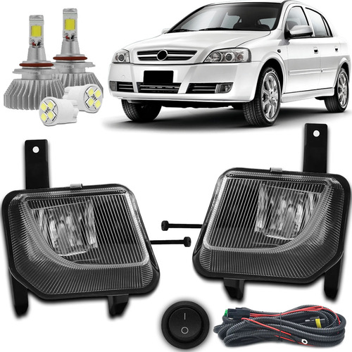 Kit Farol Milha Neblina Astra 2003 2004 05 06 07 08 09 + Led