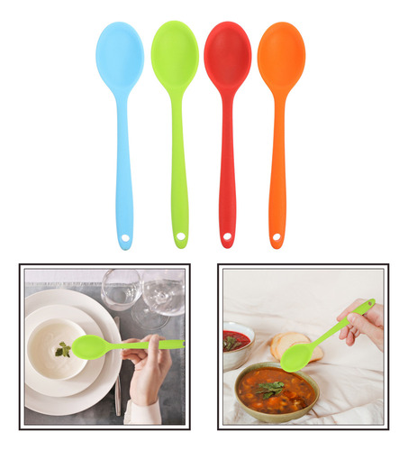 .. Cucharas Sopa, Mini Cuchara De Silicona, Cuchara De