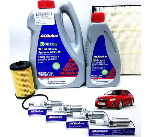 Kit Cambio De Aceite Cruze Ltz 1.4l Turbo 2014 Filtro Cabina