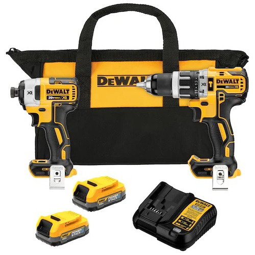 Set Taladro Percutor Atornillador Impacto Dewalt +2 Baterias