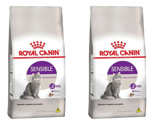 Ração Royal Canin Gatos Adultos Sensible 1,5kg Kit 2 Unid.