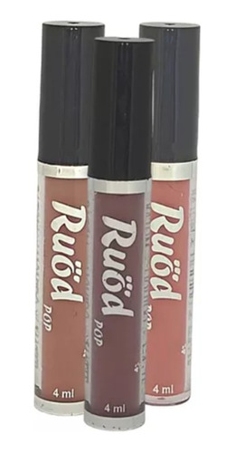 Kit Com 3 Batom Líquido Matte Ruöd Pop