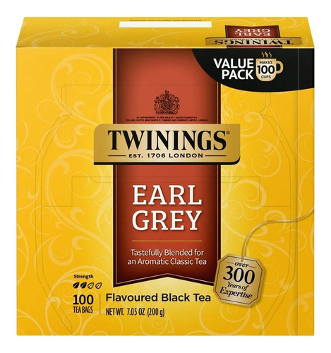 Te Twinings Earl Grey Black Tea London Clasico Te Negro