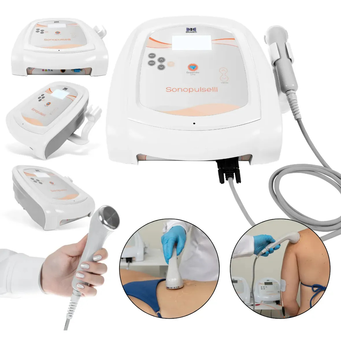 Ibramed Sonopulse III Aparelho Profissional de Estética Fisioterapia Ultrassom 1 E 3 MHz Bivolt Gordura Localizada Celulite