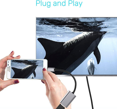 Cable Adaptador Usb C A Hdmi 4k 60hz Aluminio Para Mac iPad
