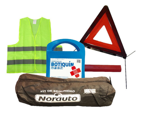 Imagen 1 de 10 de Kit De Seguridad Baliza Homologada Botiquin Chaleco Bolso